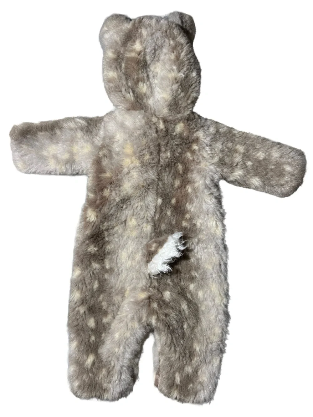 Pottery Barn Kids Woodland Fawn Costume 0-6 Months Gray/White Hooded Deer